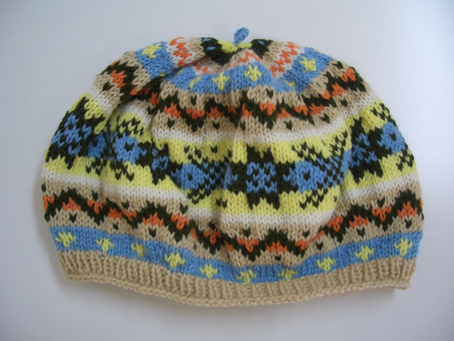 編み込みのベレー