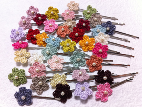 プチフラワーヘアピン