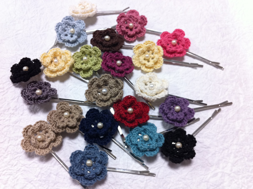 フラワーヘアピン